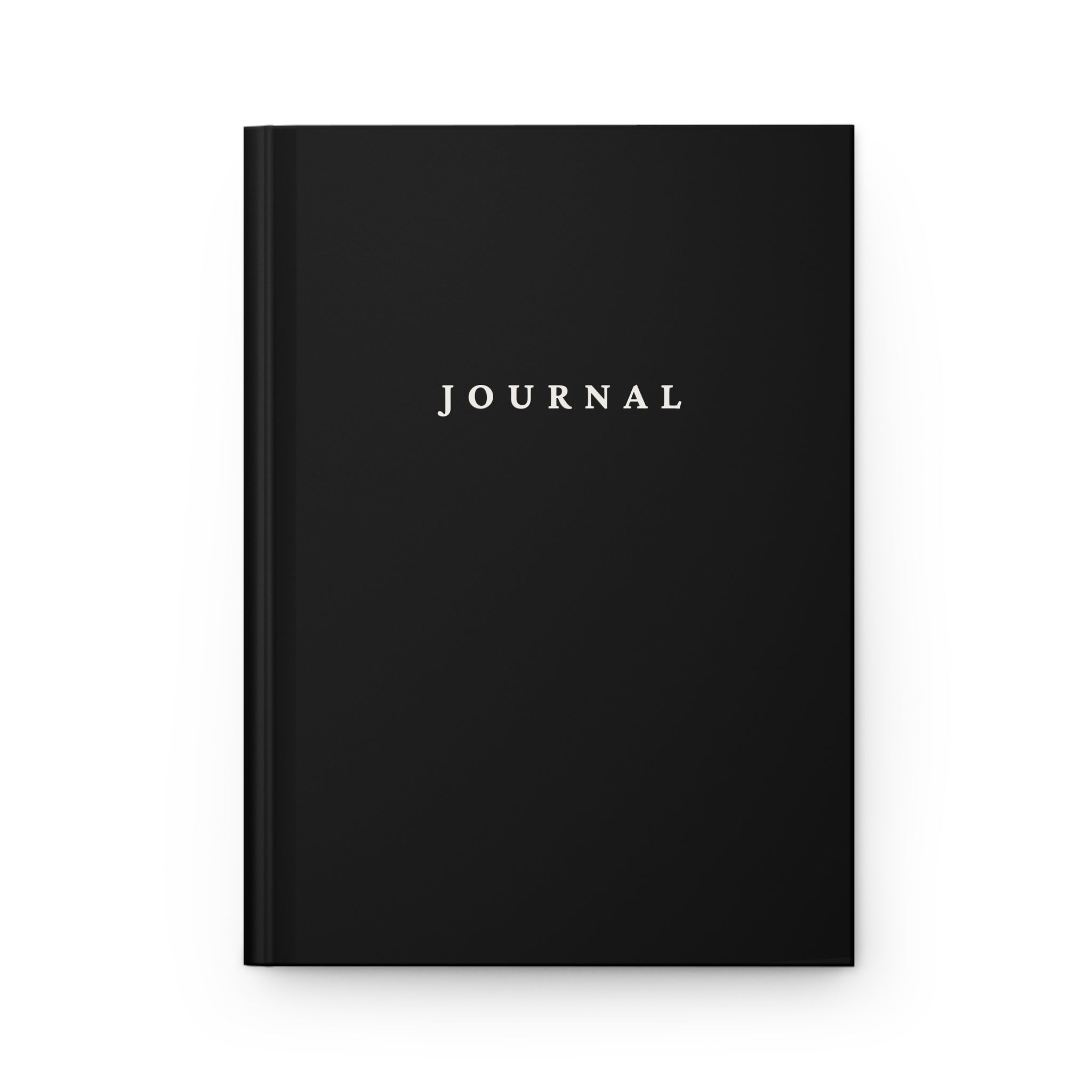 Minimalist Black Hardcover Journal — Matte "JOURNAL"