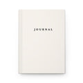 Minimalist Hardcover Journal — Matte Cream Notebook with "JOURNAL" Text